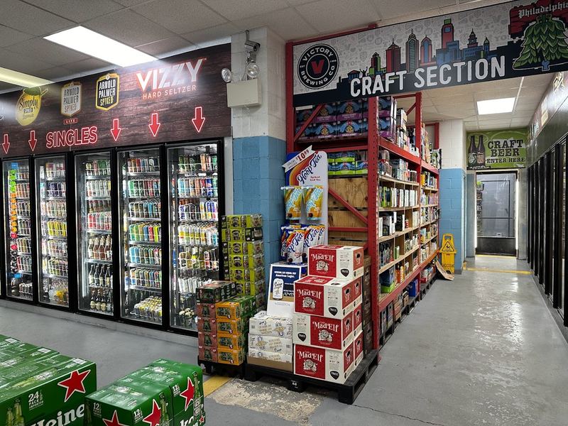 Singles cooler doors and the craft section at Rugers Beer in Levittown